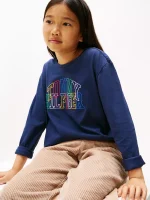 Kids' Long-Sleeve Logo T-Shirt - Twilight Navy #XG01737-C87 - Image 3
