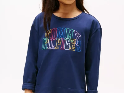 Kids' Long-Sleeve Logo T-Shirt - Twilight Navy #XG01737-C87