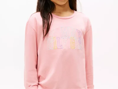 Kids' Long-Sleeve Logo T-Shirt - Soft Berry #XG01737-TIV