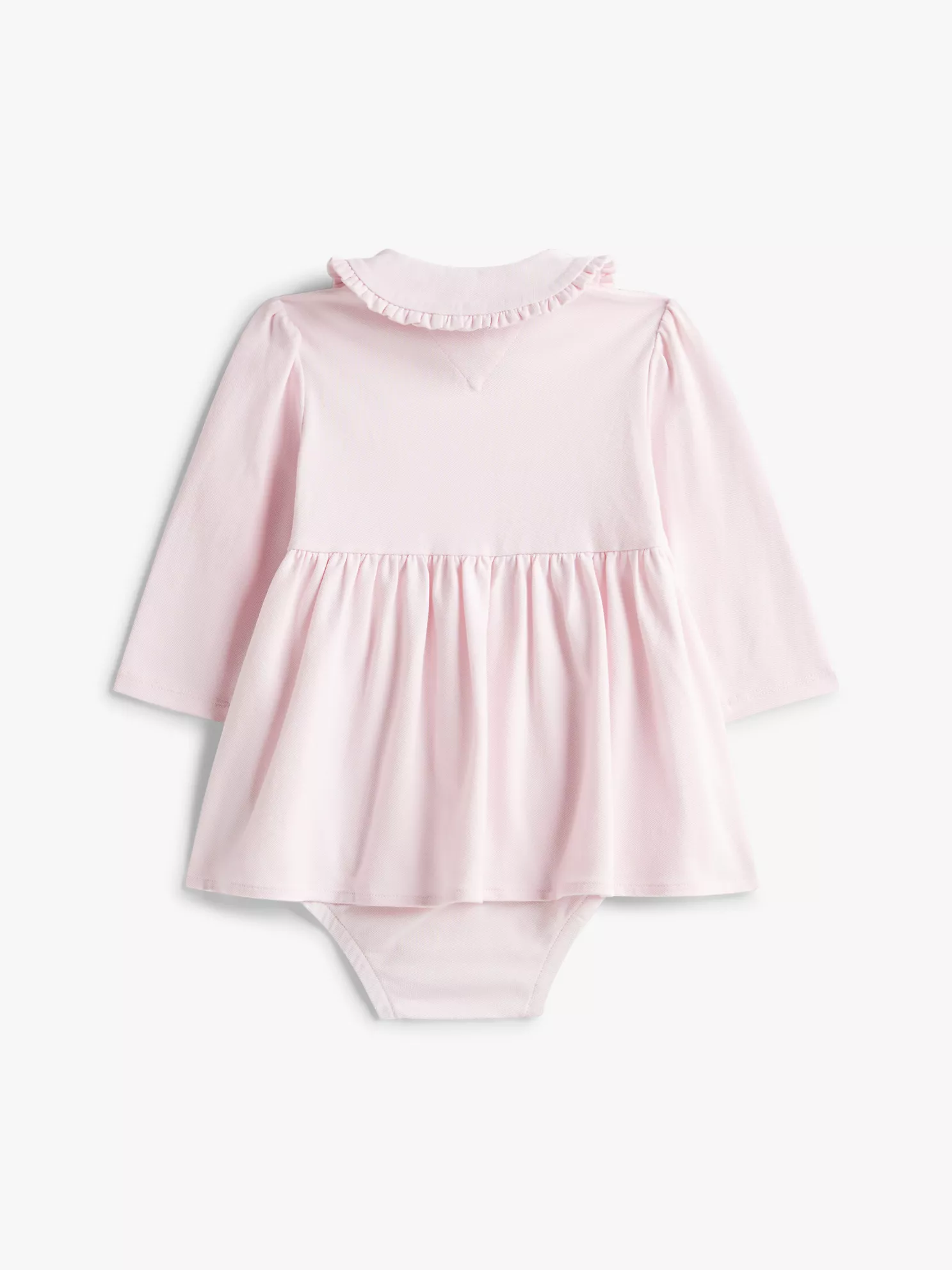 XG01865_TOG_alternate1 Babies' Long-Sleeve Stretch Polo Dress-Light Pink - Image 2
