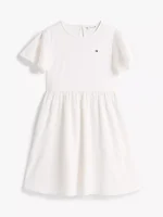 Kids' Floral Print Interlock Dress-Ivory - Image 2