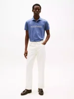 Regular Fit Hilfiger Logo Polo-Faded Indigo - Image 4
