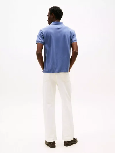 Regular Fit Hilfiger Logo Polo-Faded Indigo - Image 3