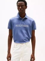 Regular Fit Hilfiger Logo Polo-Faded Indigo