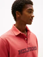 Regular Fit Hilfiger Logo Polo-Nantucket Red - Image 2