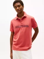 Regular Fit Hilfiger Logo Polo-Nantucket Red