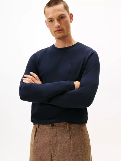 Long-Sleeve Everyday T-Shirt - Navy #XM05372 - Image 1