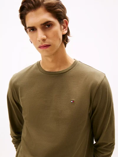 Long-Sleeve Everyday T-Shirt - Army Green #XM05372 - Image 3
