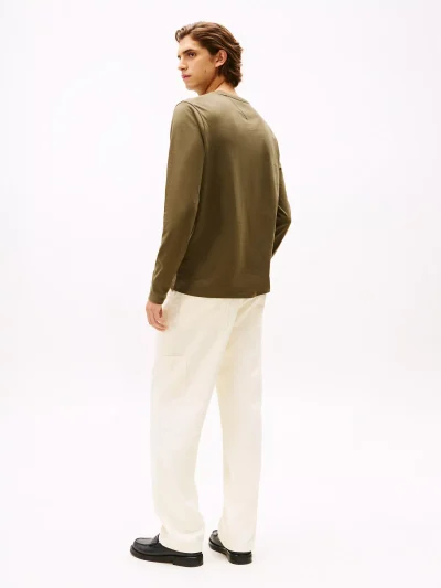 Long-Sleeve Everyday T-Shirt - Army Green #XM05372 - Image 2