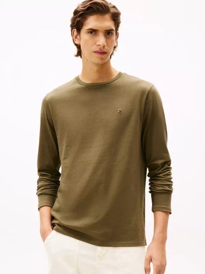 Long-Sleeve Everyday T-Shirt - Army Green #XM05372 - Image 1