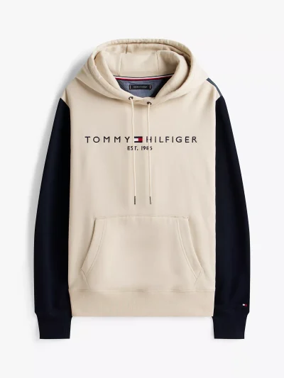 Essential Colorblock Pullover Hoodie - Classic Beige #XM05630 - Image 2