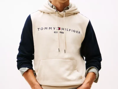 Essential Colorblock Pullover Hoodie - Classic Beige #XM05630
