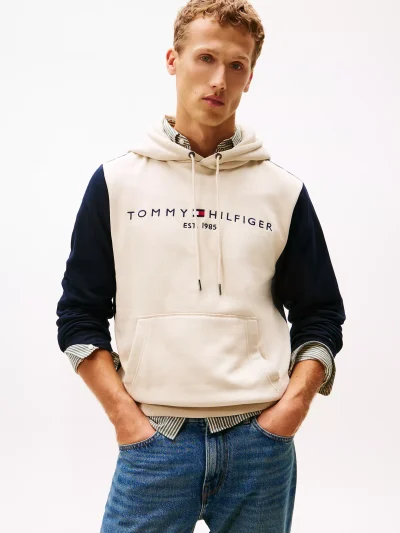 Essential Colorblock Pullover Hoodie - Classic Beige #XM05630 - Image 1