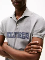 Regular Fit Hilfiger Logo Polo - Grey Heather #XM05641-P7D - Image 2