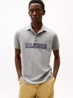 Regular Fit Hilfiger Logo Polo - Grey Heather #XM05641-P7D