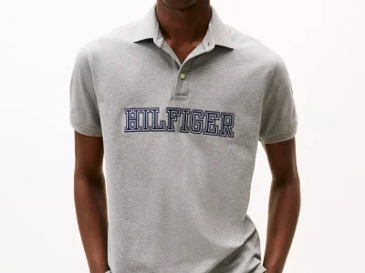 Regular Fit Hilfiger Logo Polo - Grey Heather #XM05641-P7D