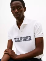 Regular Fit Hilfiger Logo Polo - Optic White #XM05641-YCF - Image 2