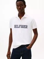 Regular Fit Hilfiger Logo Polo - Optic White #XM05641-YCF