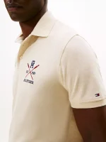 Regular Fit Rowing Crew Logo Polo - Ivory Heather #XM05644-AFA - Image 2