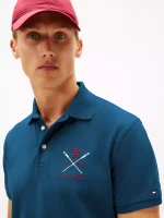 Regular Fit Rowing Crew Logo Polo - Deep Indigo #XM05644-C3J - Image 3