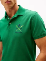 Regular Fit Rowing Crew Logo Polo - Nouveau Green # XM05644-L4F - Image 2