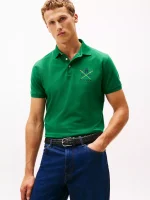 Regular Fit Rowing Crew Logo Polo - Nouveau Green # XM05644-L4F