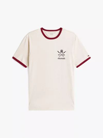 Rowing Crew Logo T-Shirt - Ivory Heather #XM05717 - Image 2