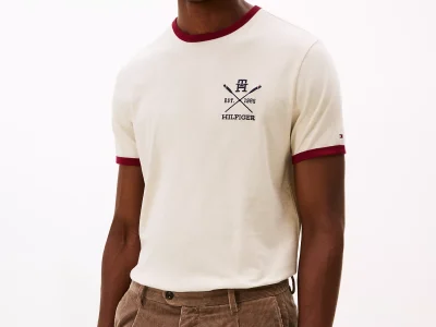 Rowing Crew Logo T-Shirt - Ivory Heather #XM05717