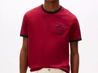 Rowing Crew Logo T-Shirt - Rouge #XM05717
