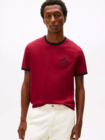 Rowing Crew Logo T-Shirt - Rouge #XM05717 - Image 1