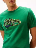 Hilfiger Varsity Logo T-Shirt - Nouveau Green #XM05720 - Image 3