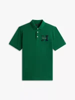 Regular Fit Plaid Monogram Pique Polo-Ornamental Green - Image 2