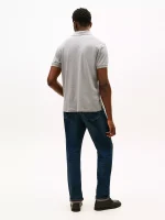 Regular Fit Plaid Monogram Pique Polo-Grey Heather - Image 3