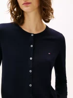 Lightweight Cardigan- Navy#XW04176-FAP - Image 3