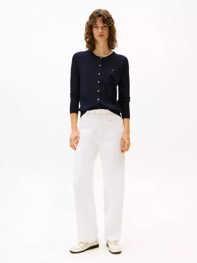 Lightweight Cardigan- Navy#XW04176-FAP - Image 2