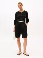 Cable Knit Cardigan- Black#XW04356-BDS - Image 3