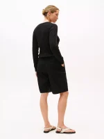 Cable Knit Cardigan- Black#XW04356-BDS - Image 4