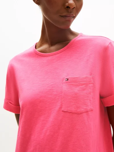 Pocket T-Shirt Dress-Fandango Pink - Image 2