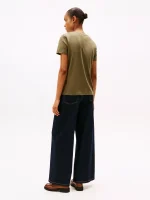 Embroidered Crest Banner Logo T-Shirt - Utility Olive #XW06125 - Image 2
