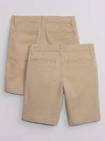 BOY Kids Uniform Twill Shorts (2-Pack) - Sand Khaki - Image 3
