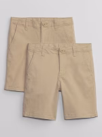 BOY Kids Uniform Twill Shorts (2-Pack) - Sand Khaki