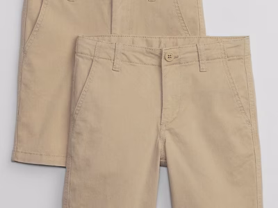 BOY Kids Uniform Twill Shorts (2-Pack) - Sand Khaki
