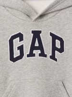babyGap Relaxed Logo Hoodie - Gray And White Marl - Image 2