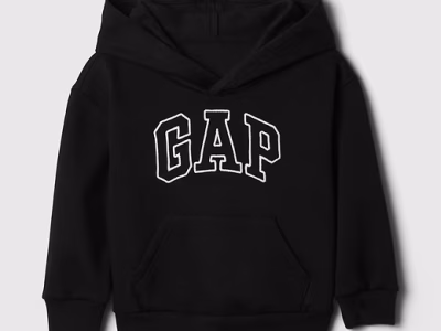 babyGap Relaxed Logo Hoodie - Black