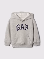 babyGap Relaxed Logo Hoodie - Gray And White Marl