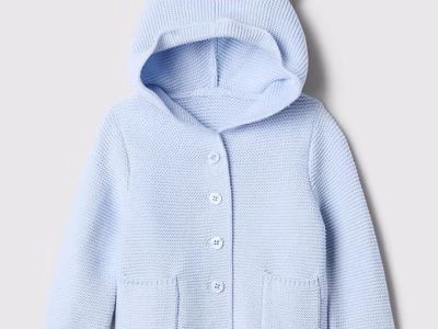 Baby Bear Garter Cardigan- Serene Blue
