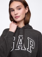 Relaxed Gap Logo Zip Hoodie-Charcoal Heather Gray - Image 2