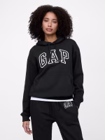 Relaxed Gap Logo Zip Hoodie-Black