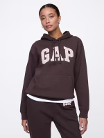Relaxed Gap Logo Zip Hoodie-Turkish Coffee