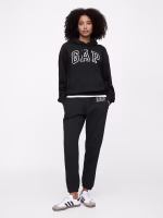 Relaxed Gap Logo Zip Hoodie-Black - Image 3